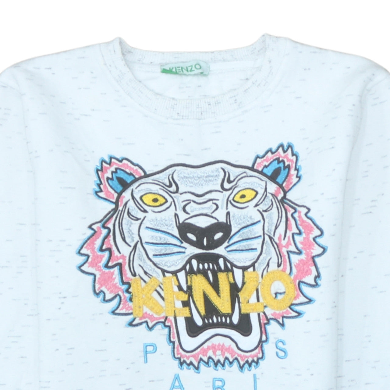 Kenzo Girls White Tiger Embroidered Pullover Sweatshirt 8 Years