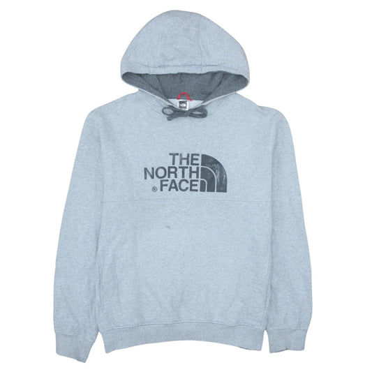 The North Face Mens Grey L Pullover Hoodie Graphic Print Fleece