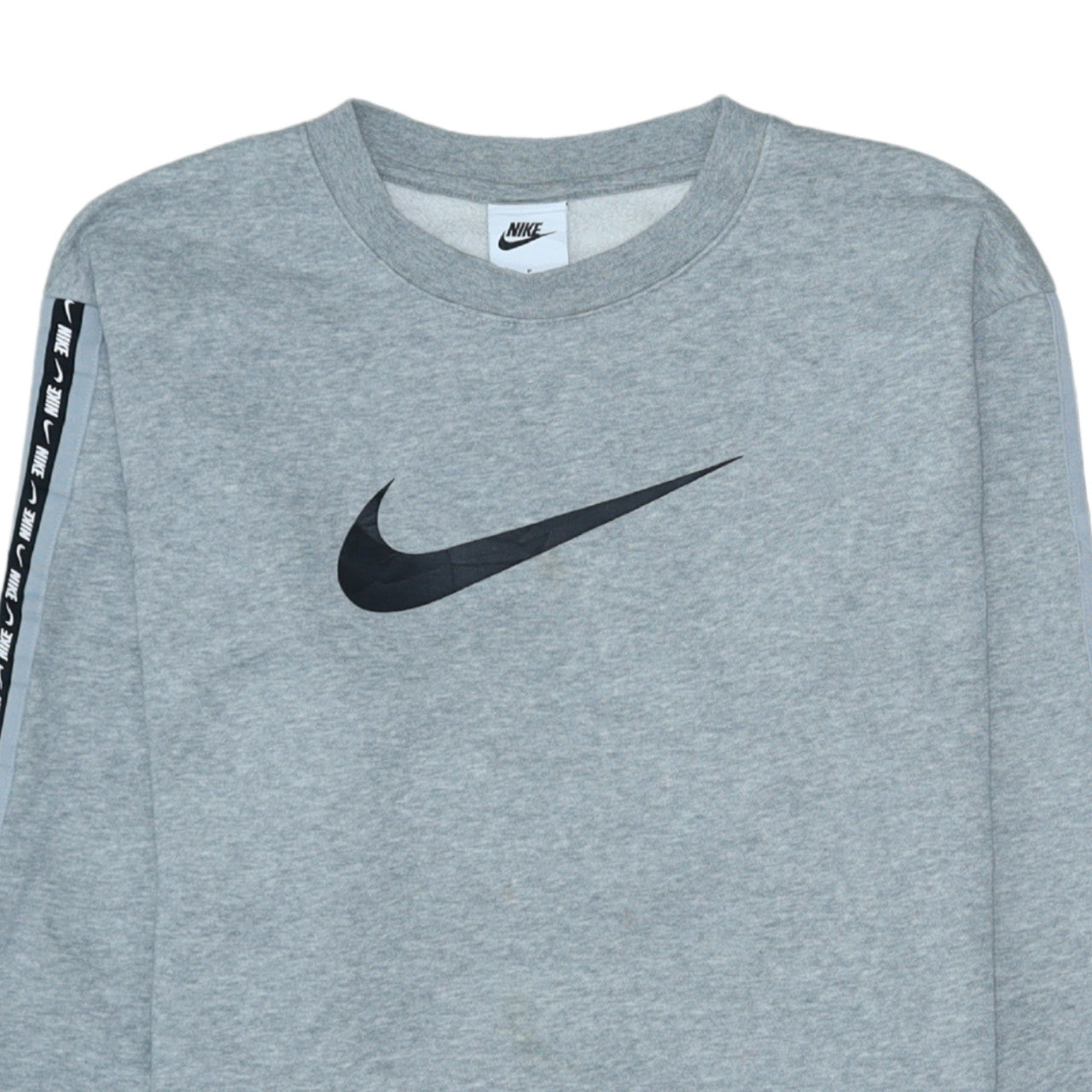 Nike Men's Grey Crew Neck Logo Pullover Sweatshirt Size S