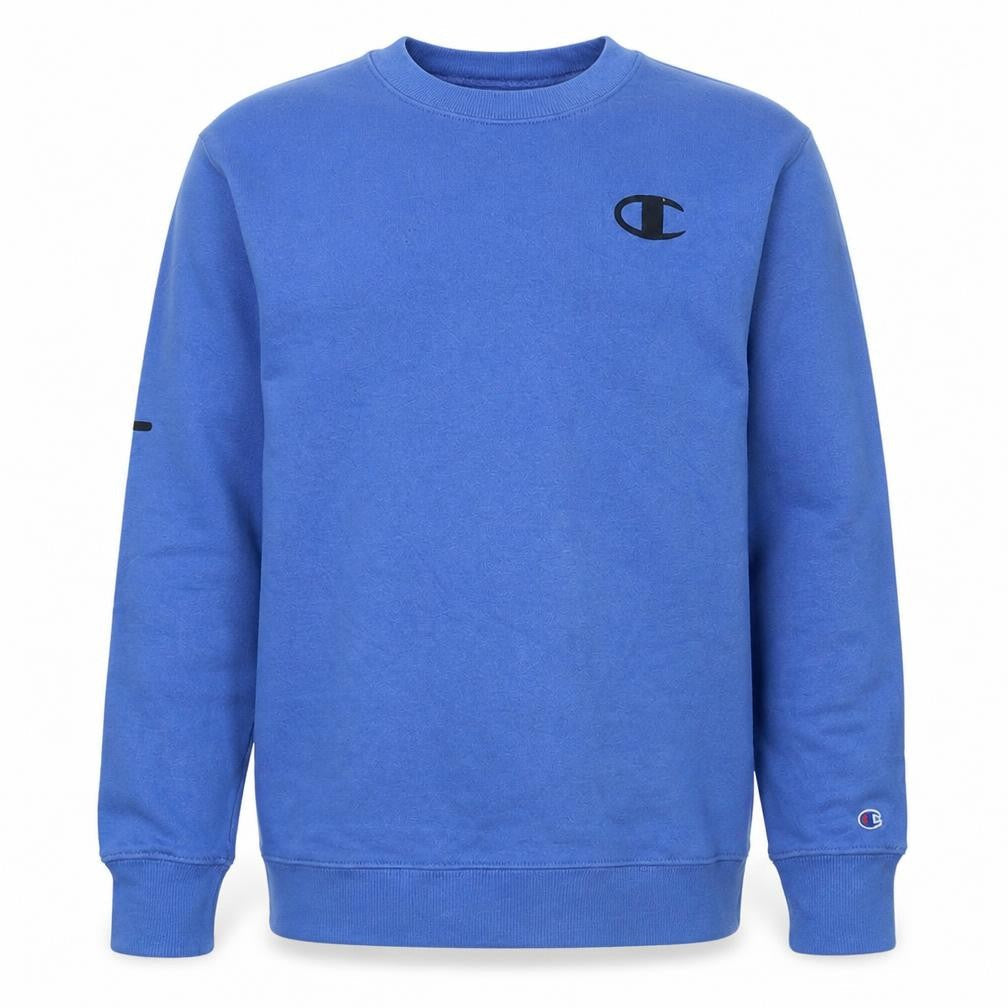 Champion Men's Blue L Pullover Crew Neck Logo Sweatshirt