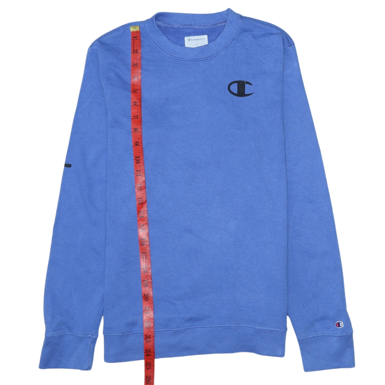Champion Men's Blue L Pullover Crew Neck Logo Sweatshirt