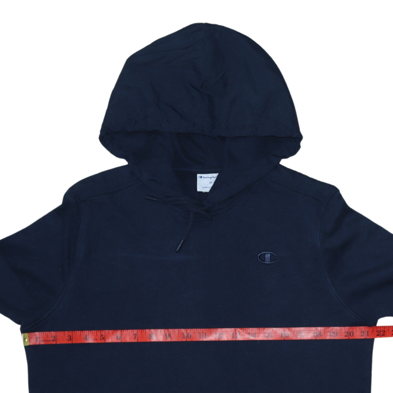 Champion Men’s Navy Blue Pullover Hoodie Size M Cotton Blend