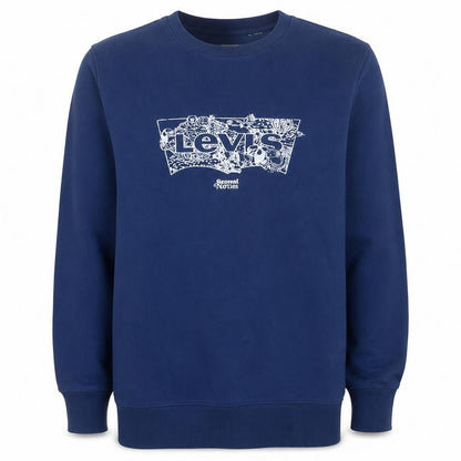 Levi's Men's Blue Graphic Logo Pullover Sweatshirt Size S