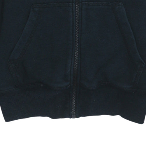 Nike Womens Black Full Zip Hoodie Size M Cotton Blend Lined