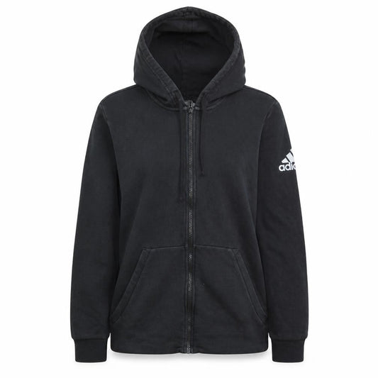 Adidas Teens Black Full Zip Hoodie L Hooded Sweatshirt Casual