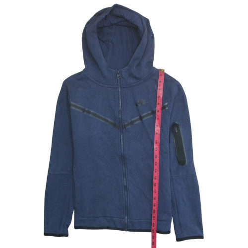 Nike Teens Blue XL Full Zip Hoodie with Logo Design