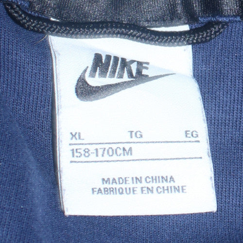 Nike Teens Blue XL Full Zip Hoodie with Logo Design