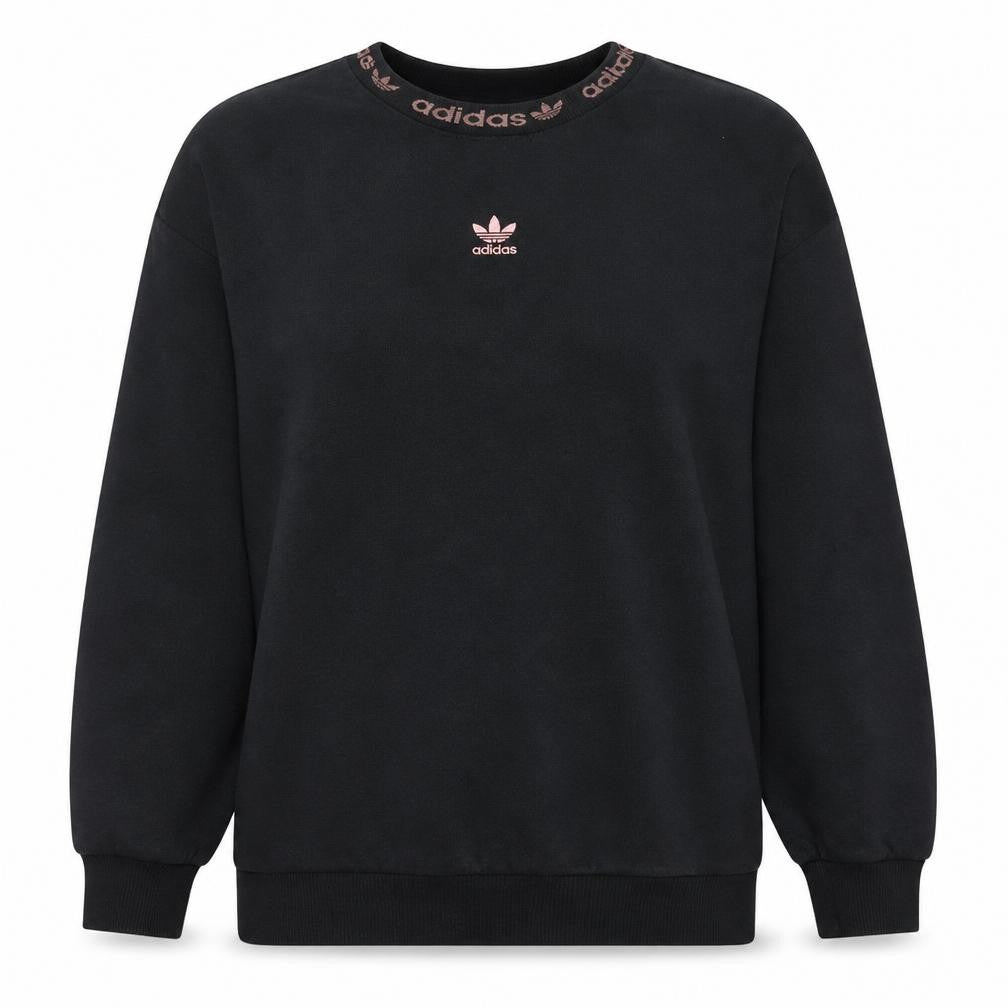 Adidas Womens Black Crew Neck Logo Sweatshirt Size UK 4 Small