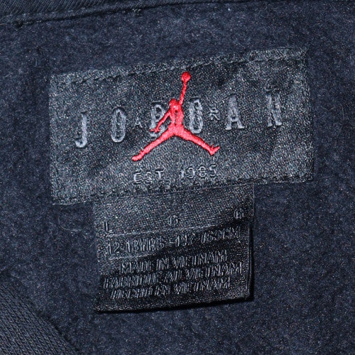 Jordan Teens Black Pullover Hoodie L Regular Fit Fleece