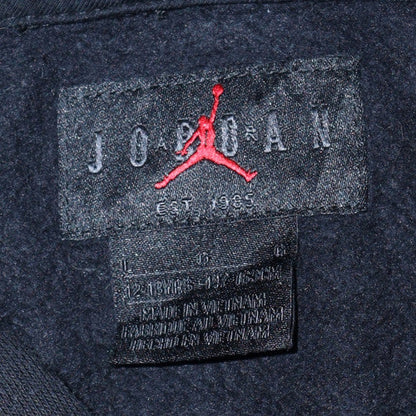 Jordan Mens Black Pullover Hoodie L Regular Fit Fleece