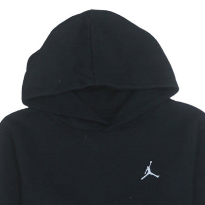 Jordan Mens Black Pullover Hoodie L Regular Fit Fleece