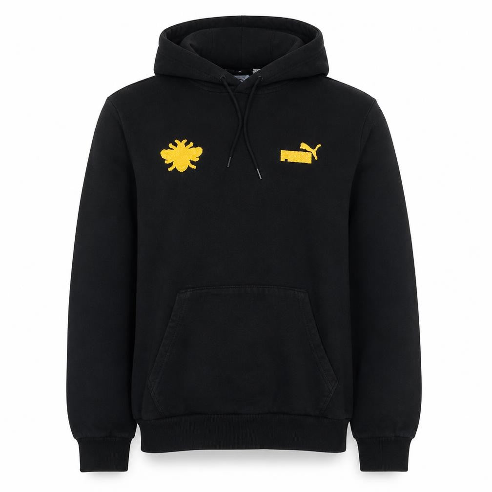 Puma Men’s Black Embroidered Bee Logo Pullover Hoodie Size M