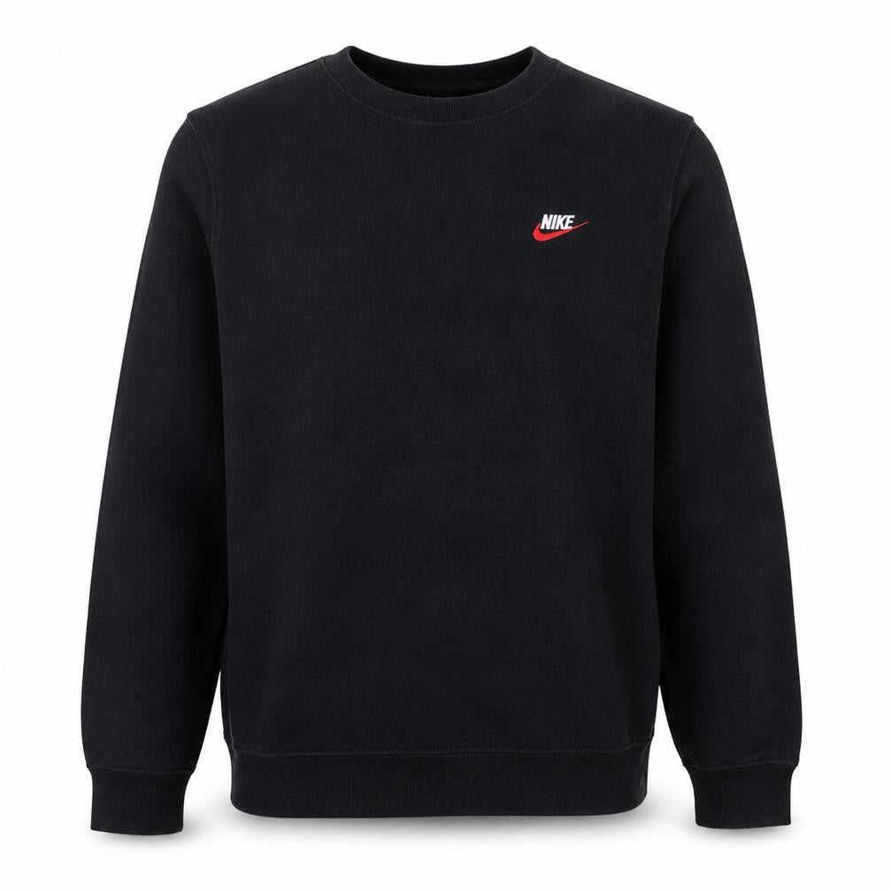 Nike Men's Black Pullover Sweatshirt M Logo Sports Fleece
