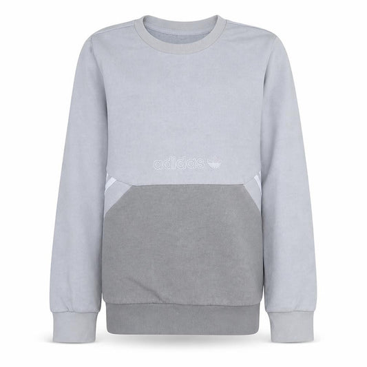 Adidas Boys Grey Colourblock Pullover Sweatshirt 12-13 Years