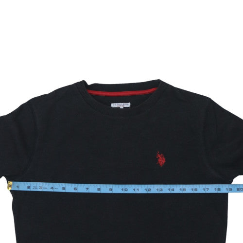 U.S. Polo Assn. Boys Black Pullover Sweatshirt 14-15 Years Regular Fit