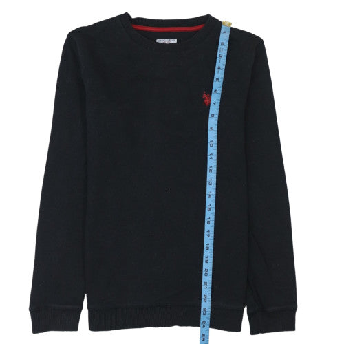U.S. Polo Assn. Boys Black Pullover Sweatshirt 14-15 Years Regular Fit