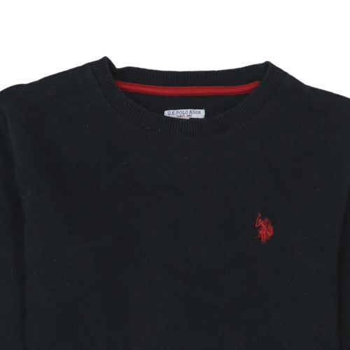 U.S. Polo Assn. Boys Black Pullover Sweatshirt 14-15 Years Regular Fit