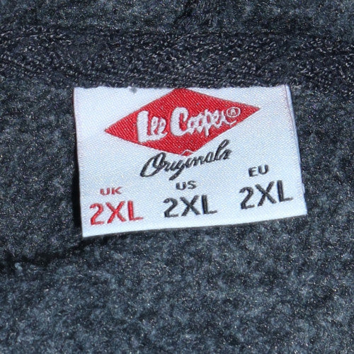 Lee Cooper Men's Black 2XL Full Zip Hoodie Sweatshirt