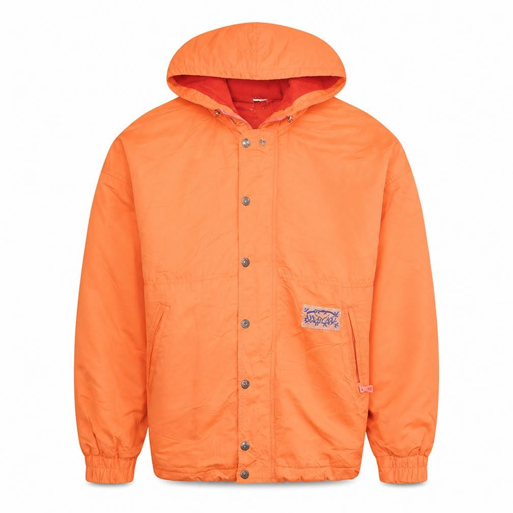 Oxbow Men's Orange Hooded Polyester Windbreaker Jacket Size S