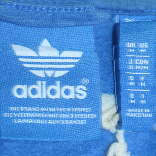 Adidas Mens Blue Full Zip Hoodie M Hooded Sweatshirt