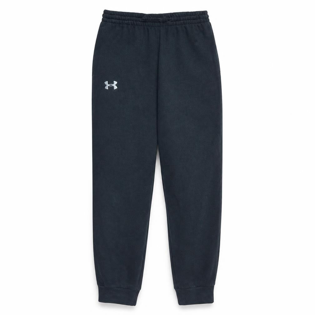 Under Armour Boys Black Jogger Trousers Size 12-13 Years Fleece Activewear
