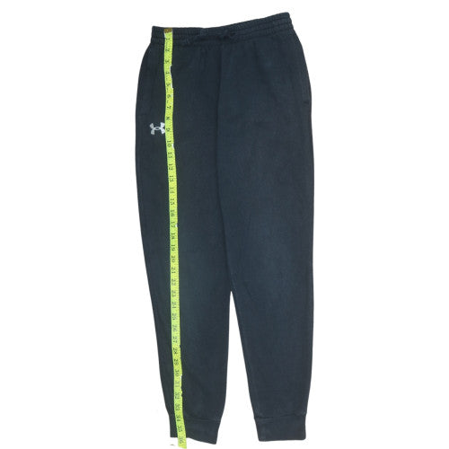 Under Armour Boys Black Jogger Trousers Size 12-13 Years Fleece Activewear