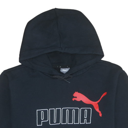 Puma Men's Black Pullover Hoodie Small Logo Sportswear