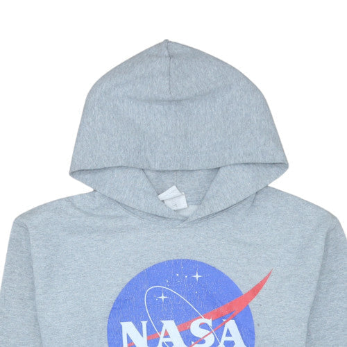 Gildan Men's Grey NASA Pullover Hoodie Small Graphic Fleece Jumper
