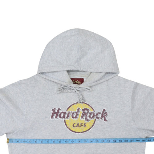 Hard Rock Cafe Men's Grey Pullover Hoodie Large Tenerife Logo