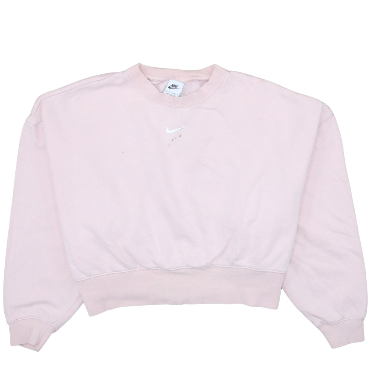 Nike Women's Pink Crew Neck Pullover Sweatshirt XS Cotton Blend