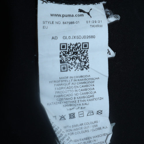Puma Men's Black Full Zip Hoodie Medium Classic Fleece