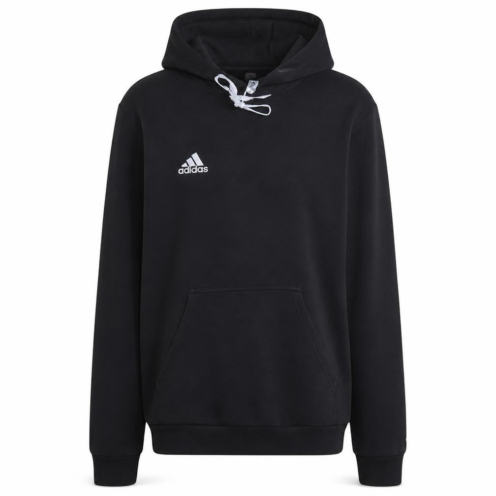 Adidas Mens Black Hoodie Pullover M Logo Cotton Blend