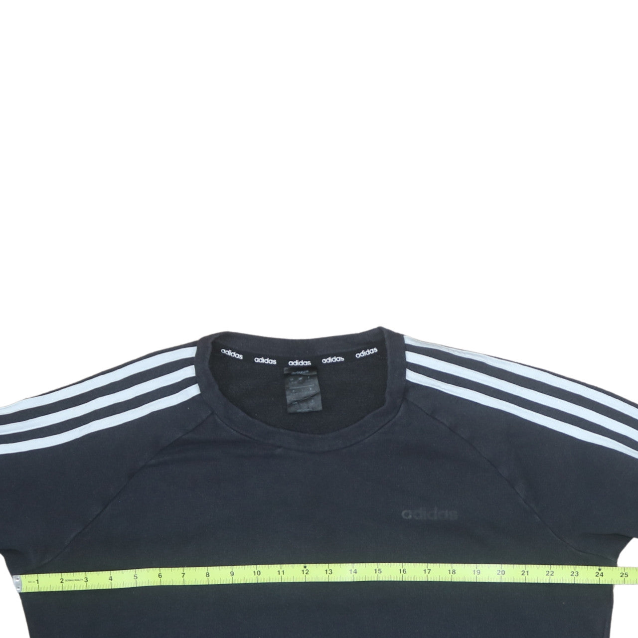 Adidas Women Black Crew Neck Long Sleeve Pullover Sweatshirt Size 14