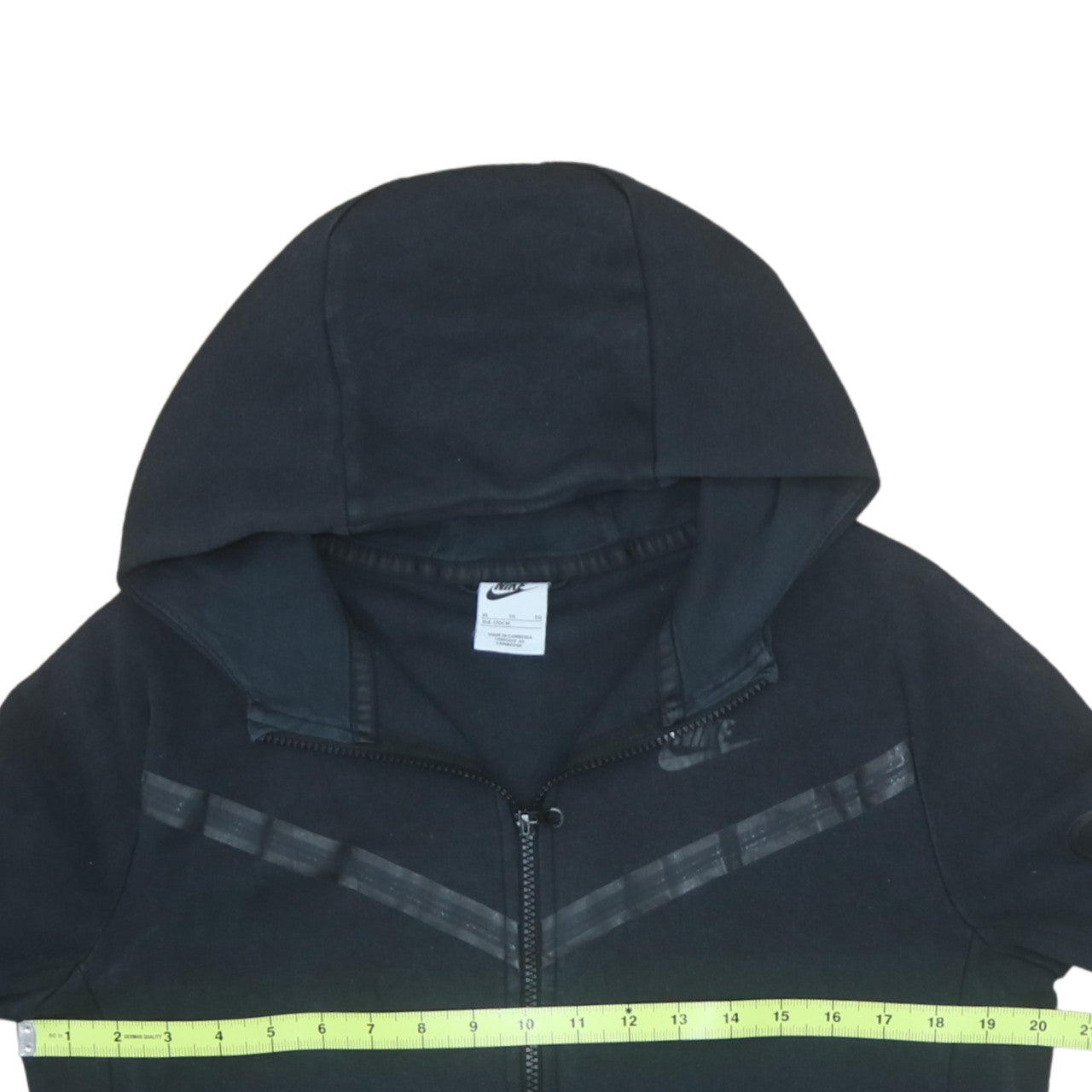 Nike Boys Black Full Zip Hoodie XL 158-170cm Fleece Casual Sweatshirt