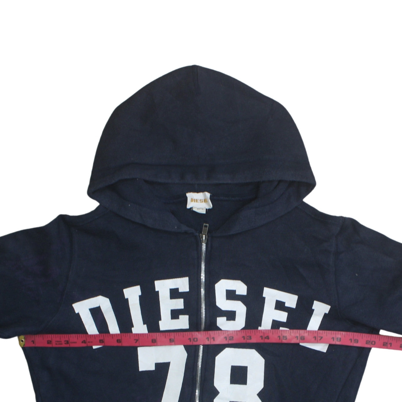 Diesel Men's Blue Full Zip Hoodie Size S College Style