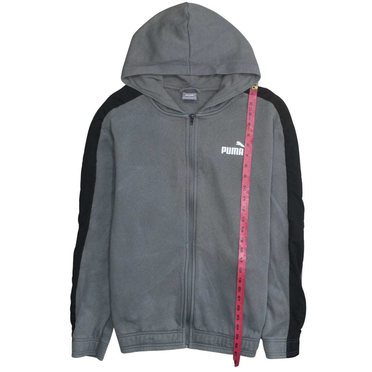 Puma Men's Grey Full Zip Hoodie XL Sportswear Sweatshirt