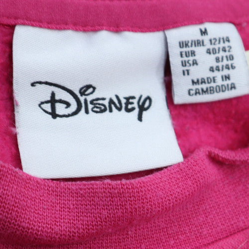 Disney Primark Women Pink Stitch Sweatshirt M 12/14 Pullover Crew Neck