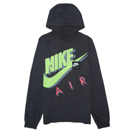 Nike Men's Black Small Pullover Hoodie with Retro Air Logo