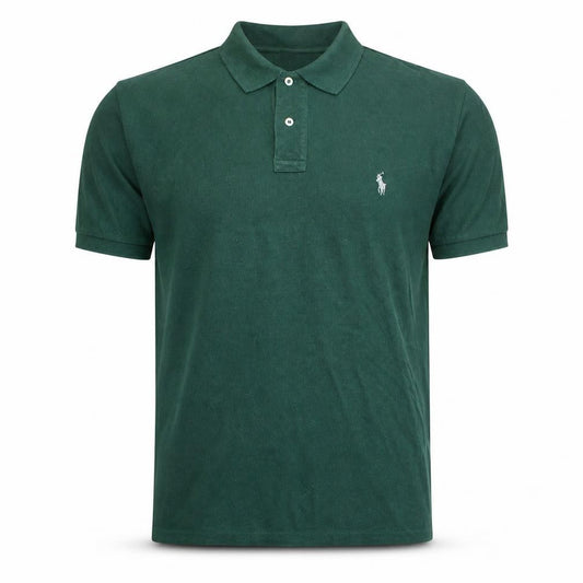 Ralph Lauren Men's Green Polo Shirt Size M Classic Fit Cotton