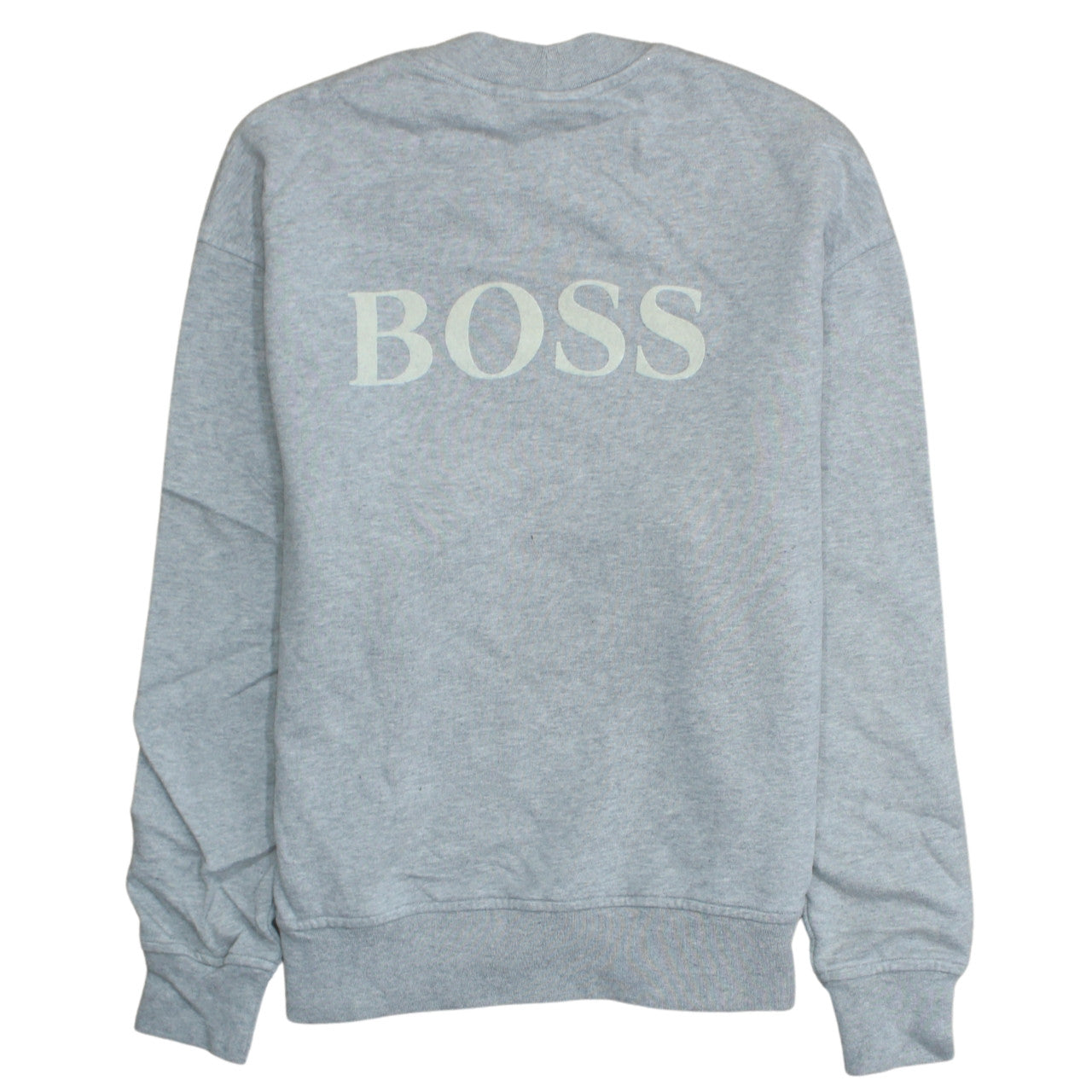 BOSS Men's Grey Crew Neck Pullover Sweatshirt Size S