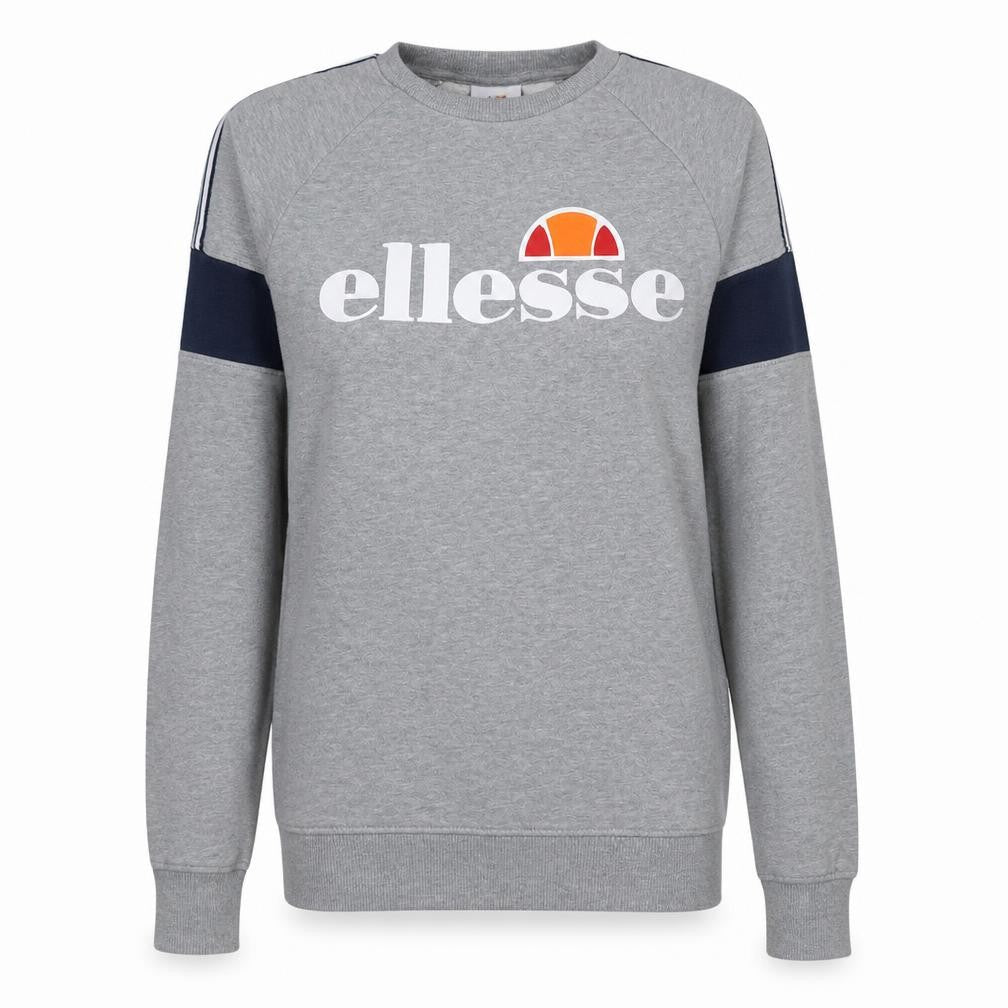 Ellesse Womens Grey Sweatshirt UK 4 Logo Pullover Classic Fit