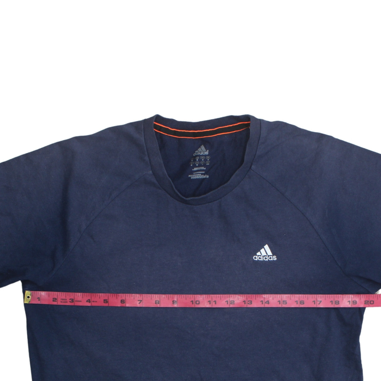 Adidas Men Blue Cotton Crew Neck Sports T-Shirt Size L