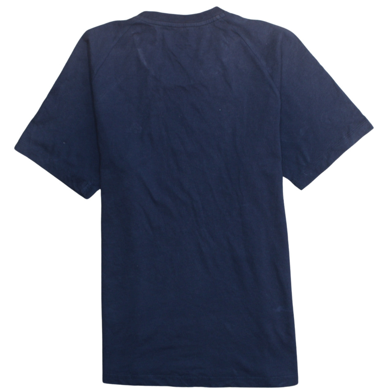 Adidas Men Blue Cotton Crew Neck Sports T-Shirt Size L