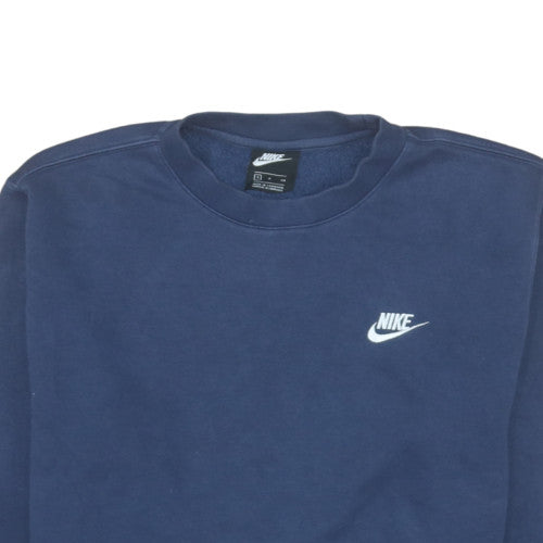 Nike Men's Blue Crew Neck Sweatshirt Small Cotton Blend Classic Fit