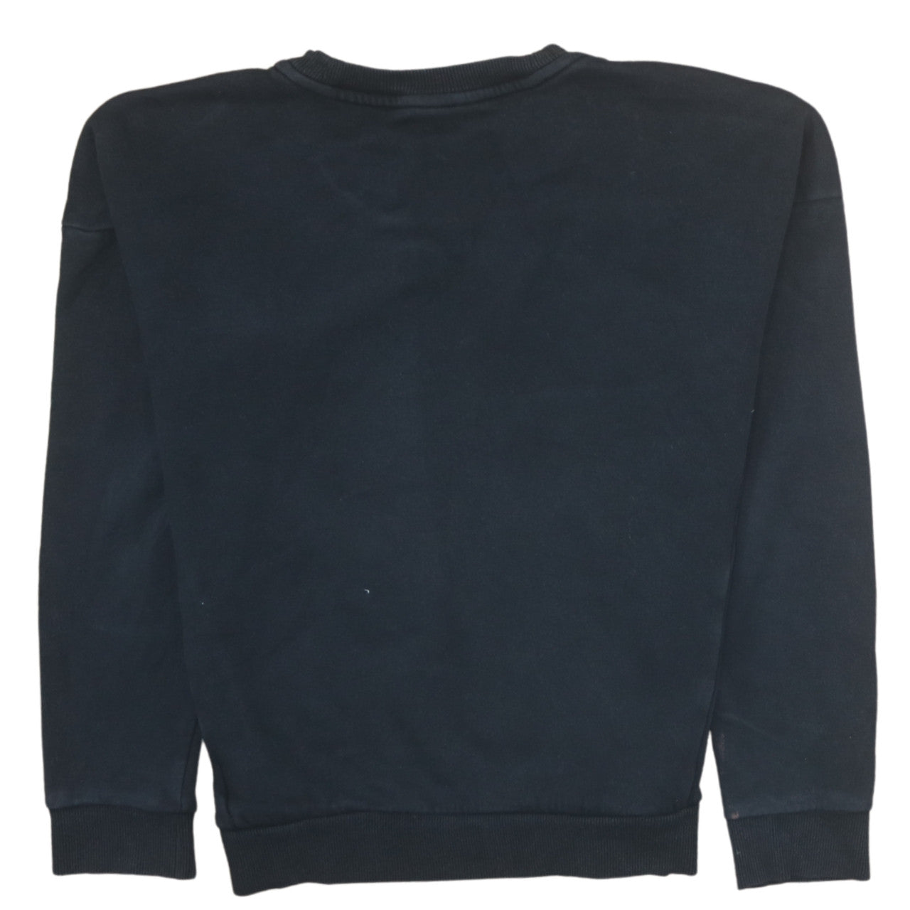 Adidas Womens Black Crew Neck Logo Pullover Sweatshirt Size M