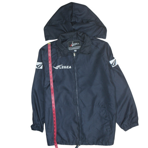 Legea Men's Blue M Windbreaker Hooded Full Zip Sports Jacket
