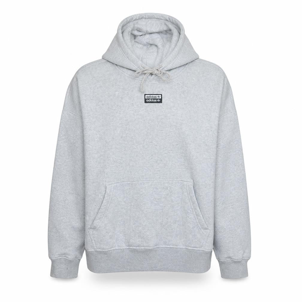Adidas Women Grey Hooded Pullover Hoodie UK 12 Cotton Blend