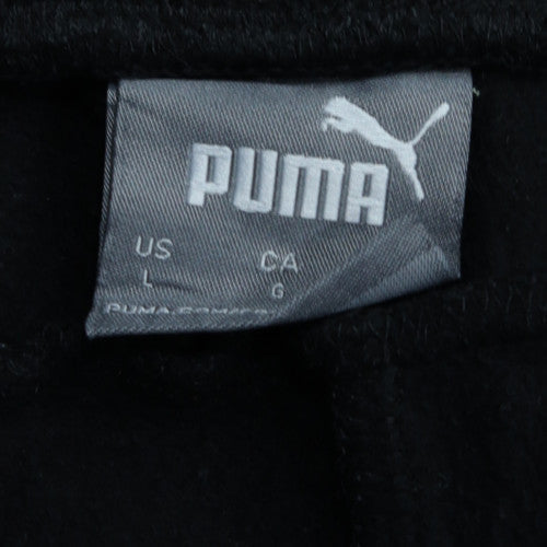 Puma Men's Black Jogger Sweatpants L Elastic Waist Sportswear