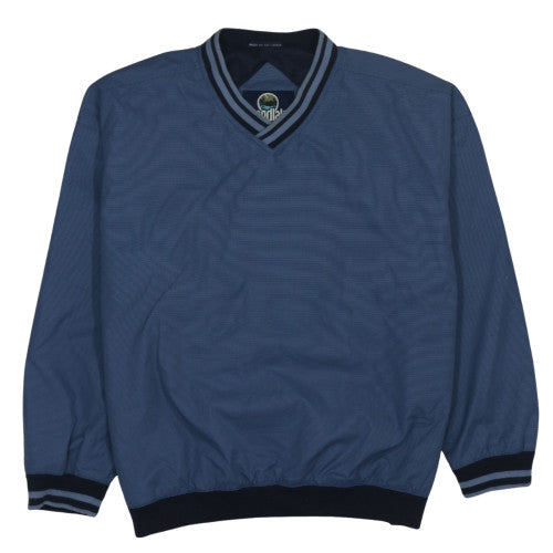 Woodlake Men's Blue V-Neck Pullover Sweatshirt Size L
