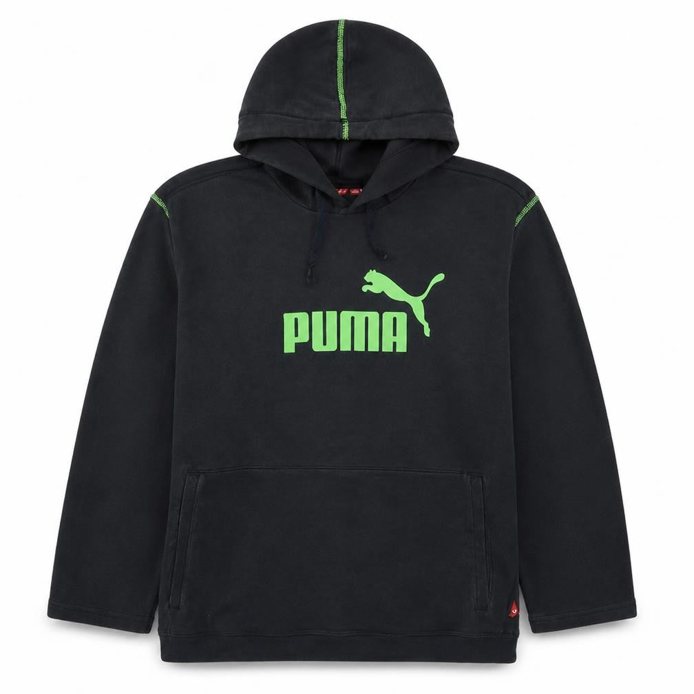 Puma Men's Black Pullover Hoodie L Sports Graphic Fleece